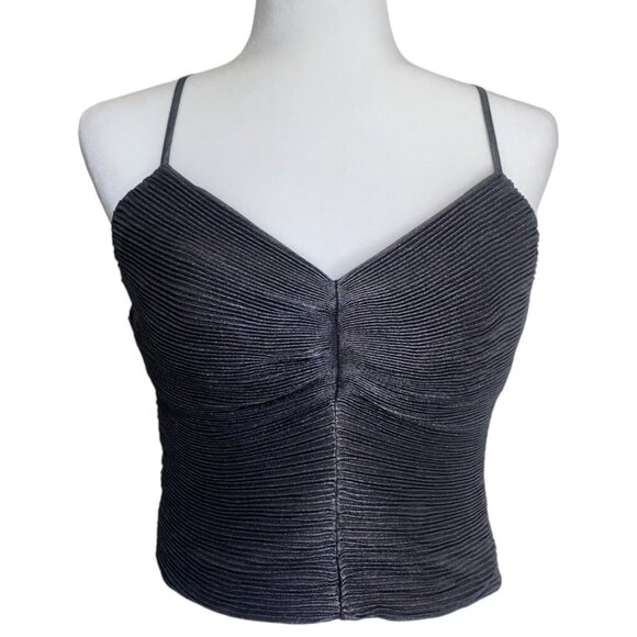 Women’s Express Metallic Copped Cami gray size small - Picture 1 of 7